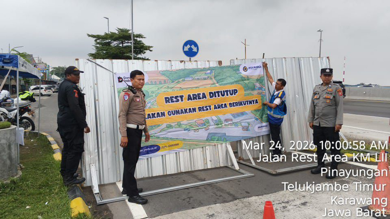Dukung Kelancaran Lalu Lintas Arus Balik Idulfitri 1447H/2026, JTT Lakukan Penutupan Sementara Rest Area KM 52B Ruas Tol Jakarta–Cikampek