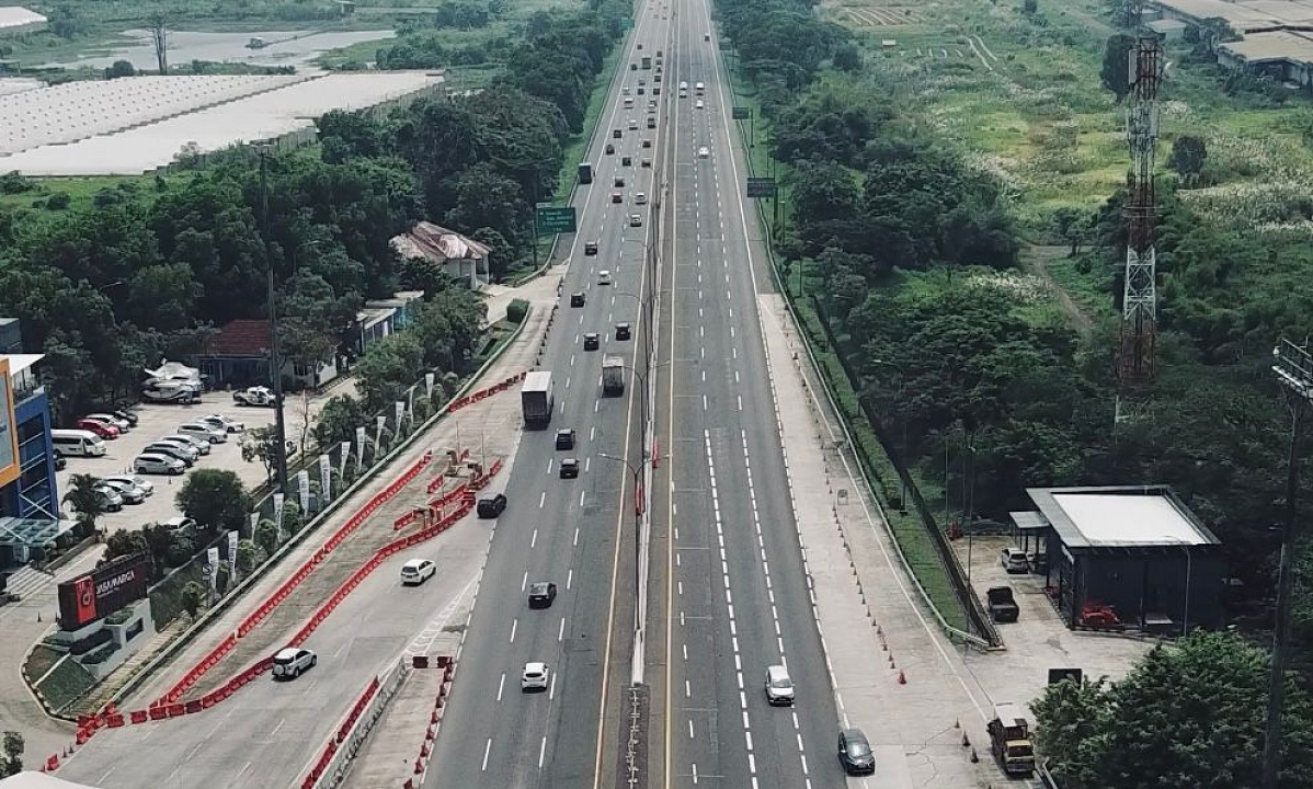Arus Balik Terkendali, JTT Hentikan Rekayasa Lalu Contraflow KM 70 s.d KM 47 Arah Jakarta Ruas Jalan Tol Jakarta-Cikampek