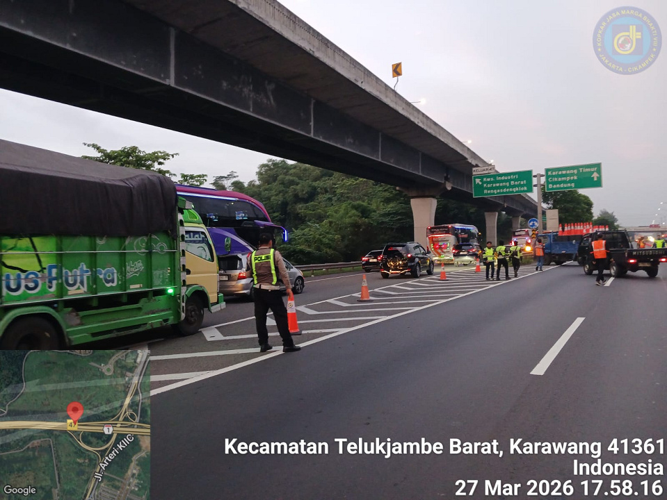 Penyesuaian Rekayasa Lalu Lintas Arus Balik di Jalan Tol Jakarta-Cikampek