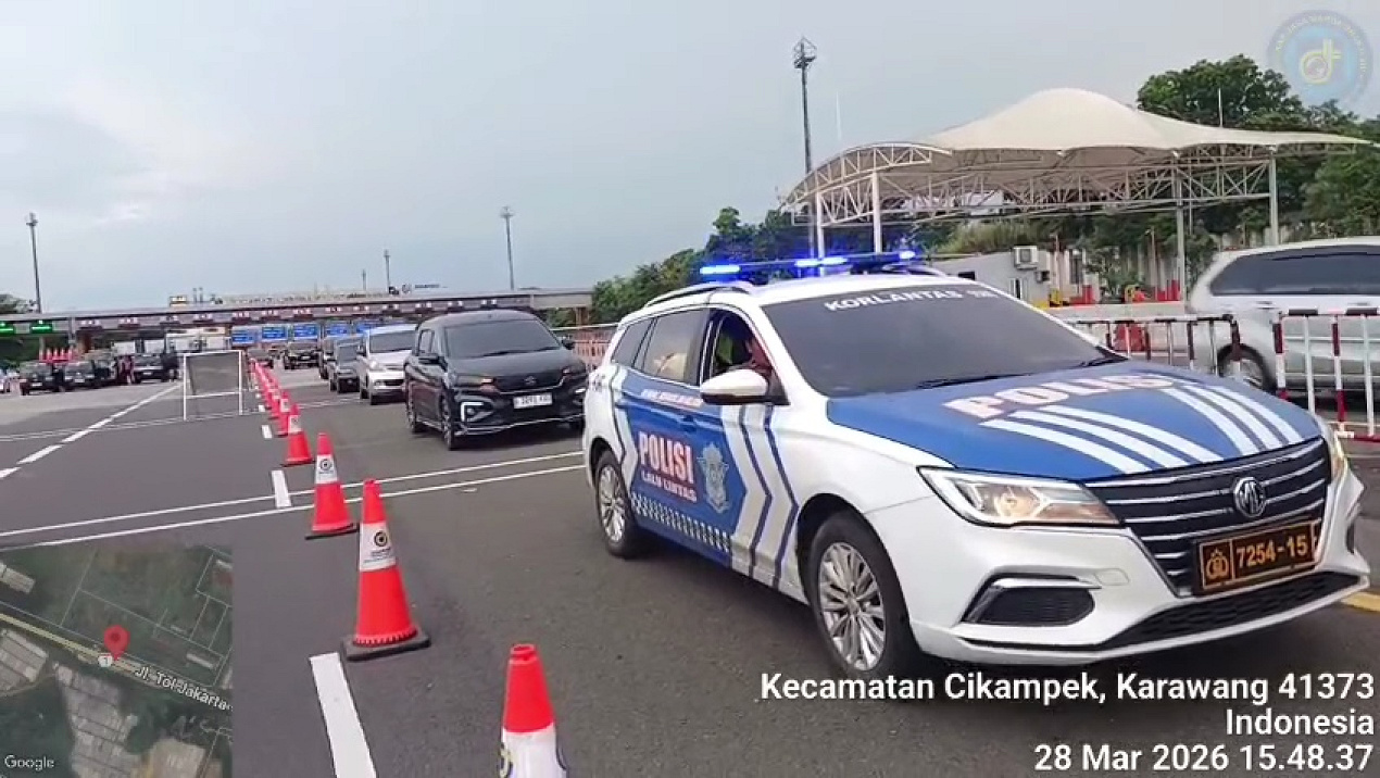 Dukung Kelancaran Arus Lalu Lintas, JTT Berlakukan Contraflow KM 70 s.d KM 47 Arah Jakarta Ruas Jalan Tol Jakarta–Cikampek