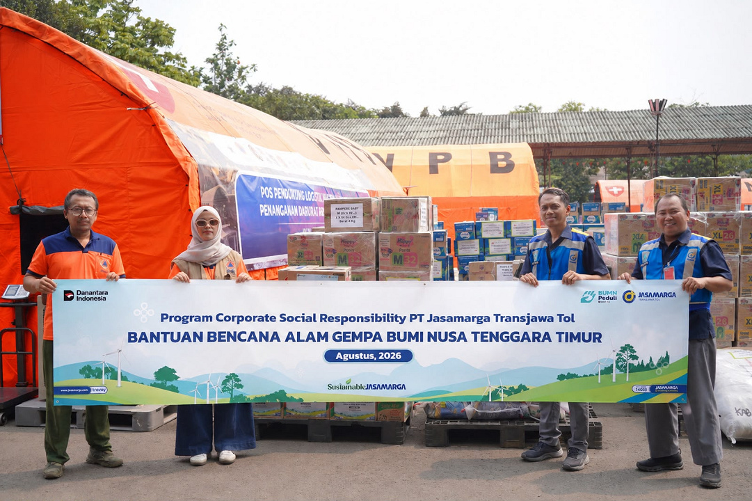 Wujud Kepedulian, Jasamarga Transjawa Tol Salurkan Bantuan untuk Masyarakat Terdampak Gempa NTT